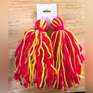 Womans Multicolored Tassel Earrings